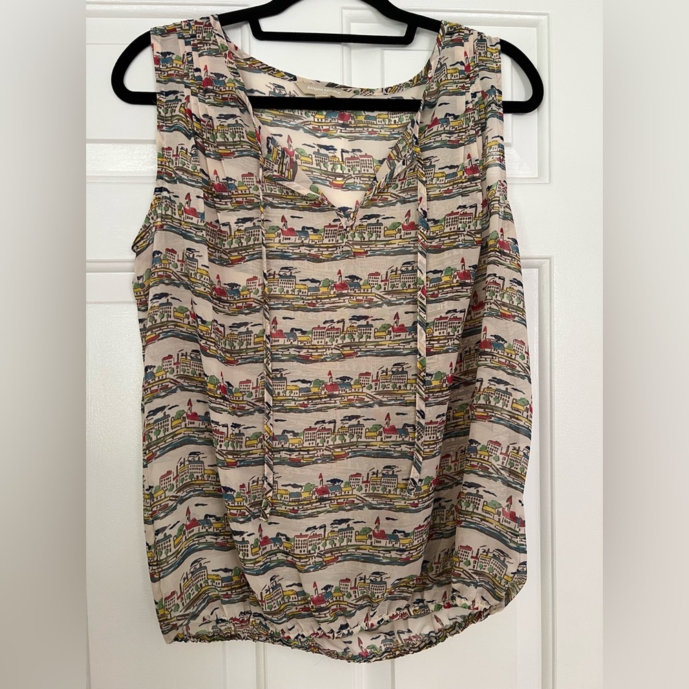 Banana Republic Multicolor Sleeveless Blouse
